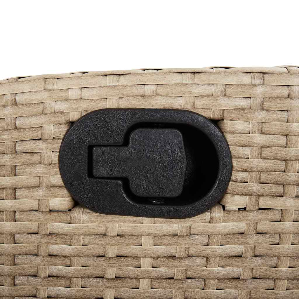 vidaXL 7-delige Tuinset met kussens poly rattan zwart