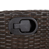 vidaXL 3-Piece Bistro Set with Cushions Poly Rattan Brown