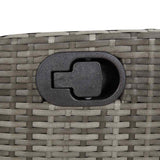 vidaXL 3-delige Bistroset met kussens poly rattan grijs