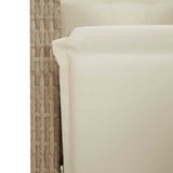 vidaXL 3-delige Bistroset met kussens poly rattan beige