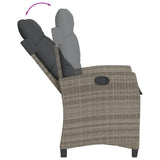 vidaXL 3-Piece Garden Lounge Set with Cushions Poly Rattan Grey