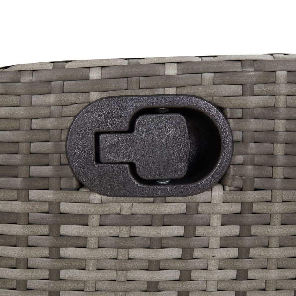 vidaXL 3-Piece Garden Lounge Set with Cushions Poly Rattan Grey