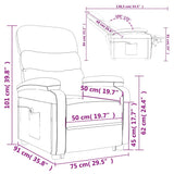 vidaXL Recliner with lift-up function artificial leather black