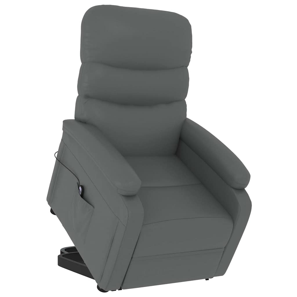 vidaXL Recliner with lift-up function artificial leather black