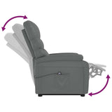 vidaXL Recliner with lift-up function artificial leather black