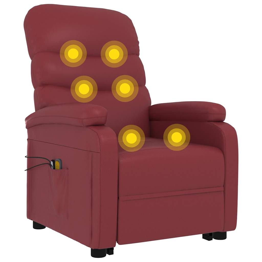 vidaXL Sta-op-massagestoel kunstleer zwart