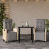 vidaXL 5-piece Garden Lounge Set with Cushions Poly Rattan Mixed Beige