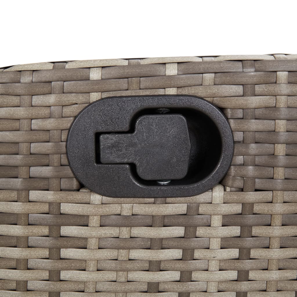 vidaXL 3-Piece Garden Lounge Set with Cushions Poly Rattan Grey