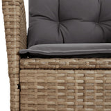 vidaXL 7-delige Tuinset met kussens poly rattan zwart