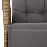 vidaXL 7-delige Tuinset met kussens poly rattan zwart