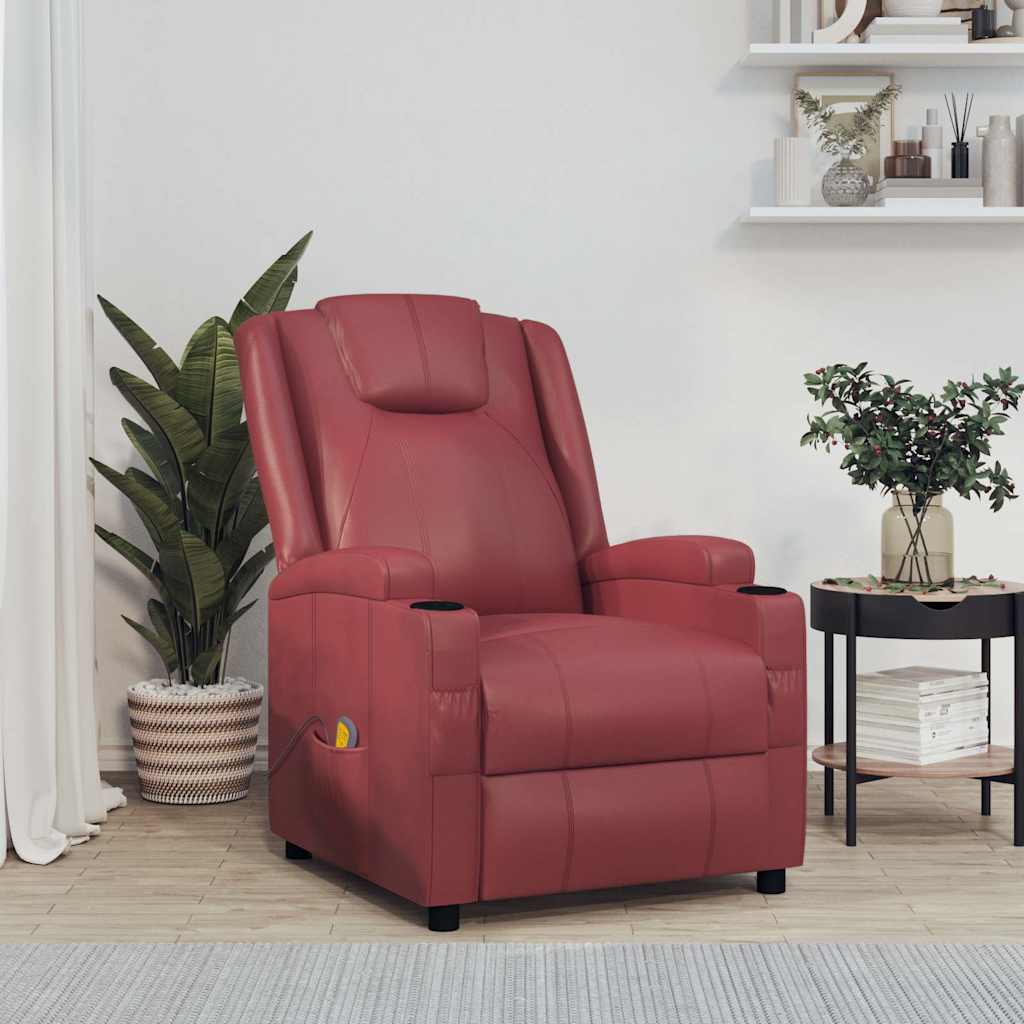 vidaXL Massagestoel kunstleer bruin