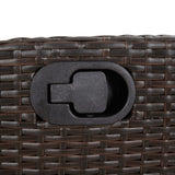 vidaXL 3-delige Tuinset met kussens poly rattan bruin