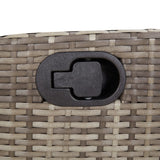 vidaXL 3-Piece Garden Lounge Set with Cushions Poly Rattan Grey