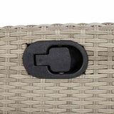vidaXL 3-Piece Garden Lounge Set with Cushions Poly Rattan Light Grey