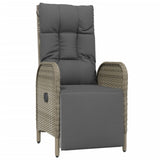 vidaXL 7-delige Tuinset met kussens poly rattan zwart