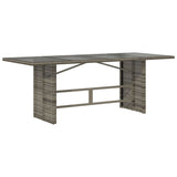 vidaXL 7-delige Tuinset met kussens poly rattan zwart