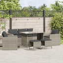 vidaXL 6-delige Loungeset met kussens poly rattan zwart
