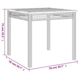 vidaXL 3-delige Tuinset met kussens poly rattan zwart
