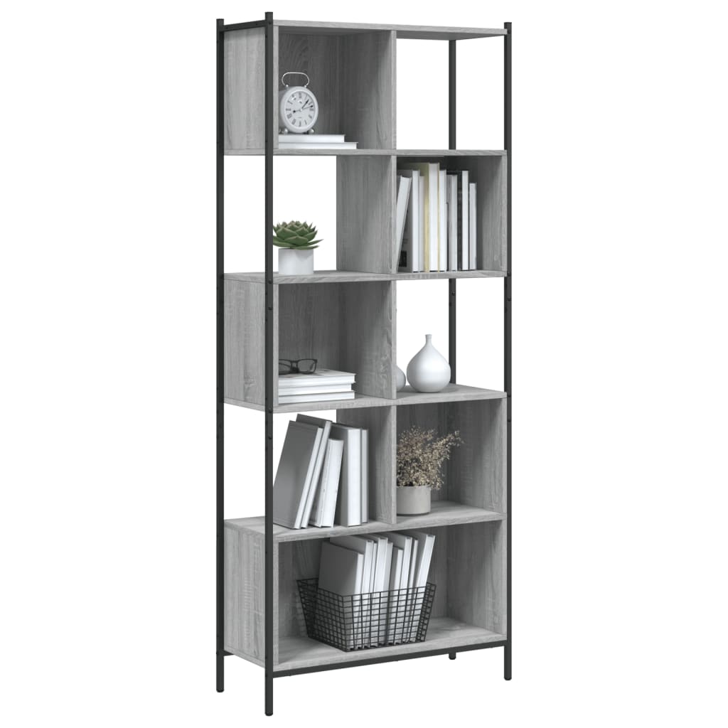 vidaXL Boekenkast 72x28x172 cm bewerkt hout zwart