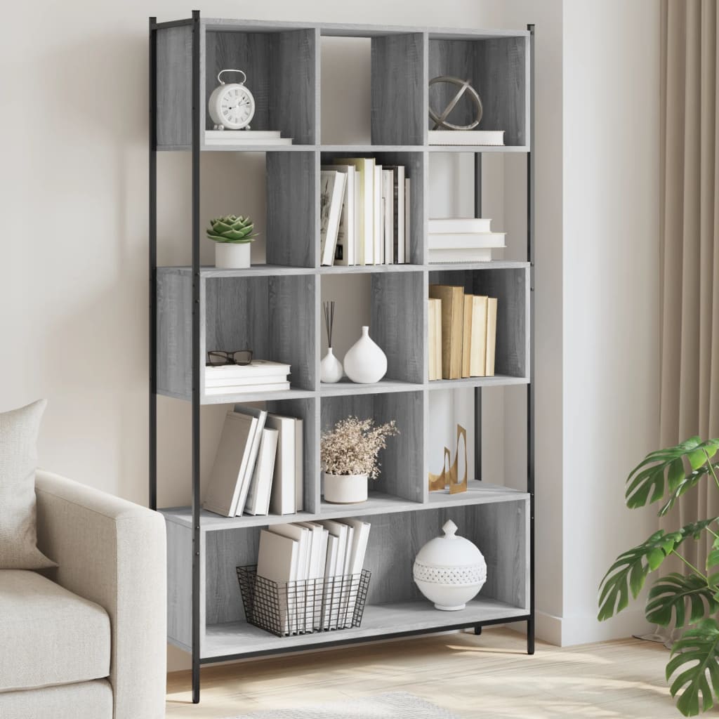 vidaXL Bookcase 102x28x172 cm Engineered Wood Smoked Oak