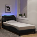vidaXL Cadre de lit avec matelas à LED "Hvar" 80x200 cm plaques de lumière