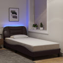 vidaXL Cadre de lit avec matelas à LED "Hvar" 80x200 cm plaques de lumière
