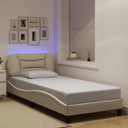 vidaXL Cadre de lit avec matelas à LED "Hvar" 80x200 cm plaques de lumière
