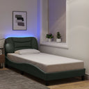 vidaXL Cadre de lit avec matelas à LED "Hvar" 80x200 cm plaques de lumière