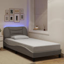 vidaXL Cadre de lit avec matelas à LED "Hvar" 80x200 cm plaques de lumière