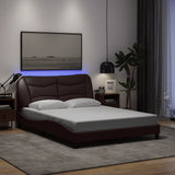 vidaXL Bedframe met LED zonder matras "Hvar" 80x200 cm stof lichtgrijs