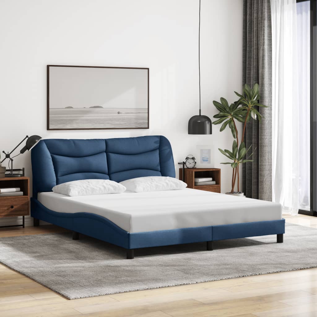 vidaXL Bedframe met LED zonder matras "Hvar" 80x200 cm stof lichtgrijs