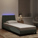 vidaXL Cadre de lit avec LED pour matelas "Hanko" avec roues lumineuses 80x200 cm