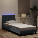 vidaXL Cadre de lit avec LED pour matelas "Hanko" avec roues lumineuses 80x200 cm