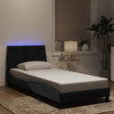 vidaXL Cadre de lit avec LED pour matelas "Hanko" avec roues lumineuses 80x200 cm