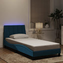 vidaXL Cadre de lit avec LED pour matelas "Hanko" avec roues lumineuses 80x200 cm
