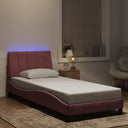 vidaXL Cadre de lit avec LED pour matelas "Hanko" avec roues lumineuses 80x200 cm