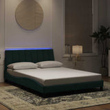vidaXL Bedframe met LED zonder matras "Hanko"  fluweel lichtgrijs 80x200 cm