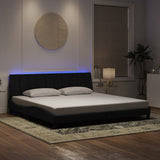 vidaXL Bedframe met LED zonder matras "Hanko"  fluweel lichtgrijs 80x200 cm