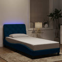 vidaXL Bedframe met LED zonder matras fluweel lichtgrijs 80x200 cm
