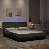 vidaXL Bedframe met LED zonder matras fluweel lichtgrijs 80x200 cm