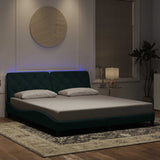 vidaXL Bedframe met LED zonder matras fluweel lichtgrijs 80x200 cm