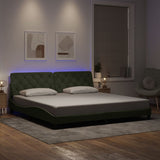 vidaXL Bedframe met LED zonder matras fluweel lichtgrijs 80x200 cm