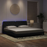 vidaXL Bedframe met LED zonder matras fluweel lichtgrijs 80x200 cm