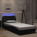vidaXL Bedframe met LED zonder matras "Hvar" zwart 80x200 cm