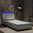 vidaXL Bedframe met LED zonder matras "Hvar" zwart 80x200 cm