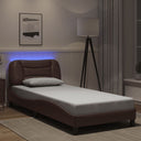 vidaXL Bedframe met LED zonder matras "Hvar" zwart 80x200 cm