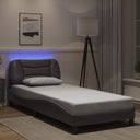 vidaXL Bedframe met LED zonder matras "Hvar" zwart 80x200 cm