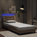vidaXL Bedframe met LED zonder matras "Hvar" zwart 80x200 cm