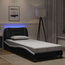vidaXL Bedframe met LED zonder matras "Hvar" zwart 80x200 cm