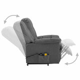 vidaXL Sta-op-massagestoel stof lichtgrijs